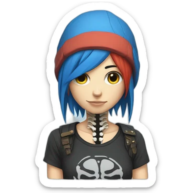 Chloe price wear skeleton on T-shirt sticker