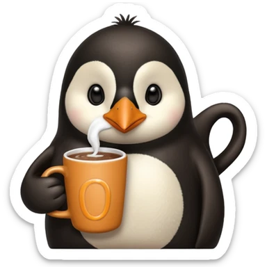A penguin hitting hot chocolate

 sticker
