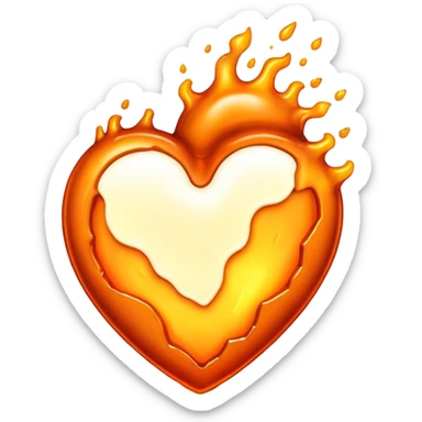hot melting metal heart shape sticker