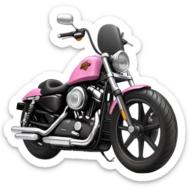 Pink Harley Davidson sportster  sticker