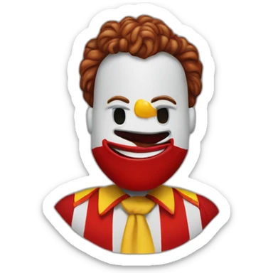 Ronald Mcdonald clubbing sticker