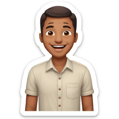 a guy from kerala laughing need his back ground in shop sticker