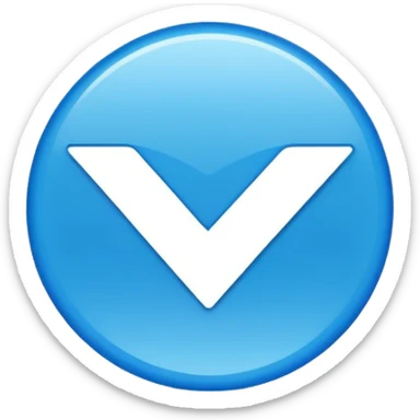 Blue check mark circle sticker