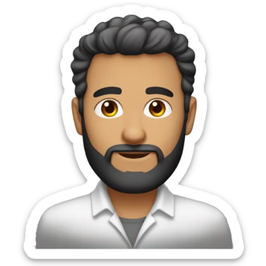 un homme maghrebin cheveux courts avec barbe de 3 jours sticker