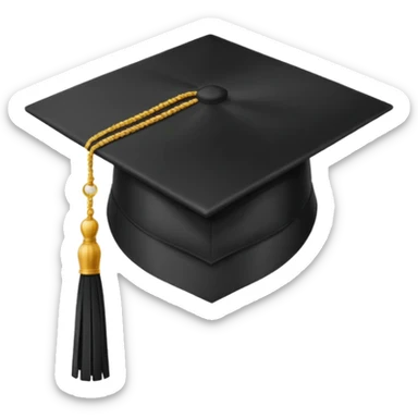 black graduation cap  sticker