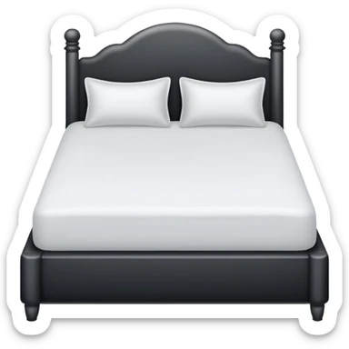 White bed sticker