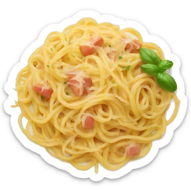 plate with spaghetti carbonara sticker