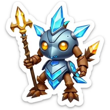 elemental sparkly sparky woody deadly cybernetic spooky Barbaracle-Terrakion-Trevenant-Pokémon-Fakémon-hybrid-creature sticker