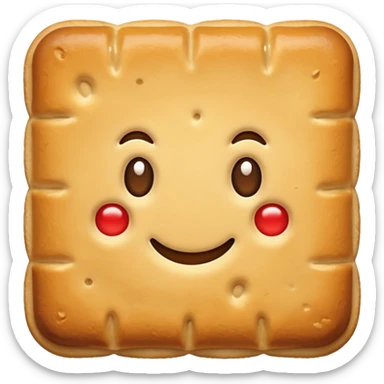 Square shaped biscuit sticker