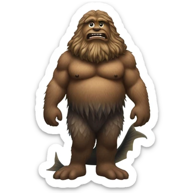 Sasquatch mermaid  sticker