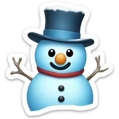 Light blue snowman sticker
