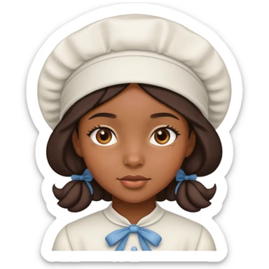 A black girl with a bonnet sticker