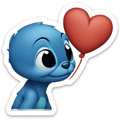Stich dando un beso sticker