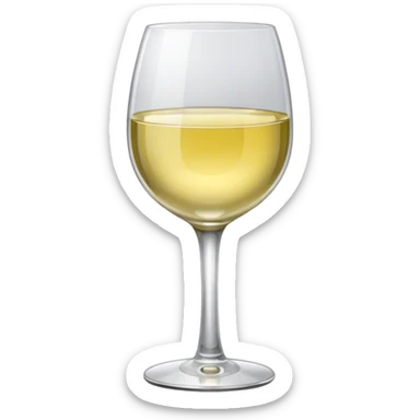 White wine glass sticker