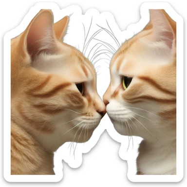 Cat kiss sticker