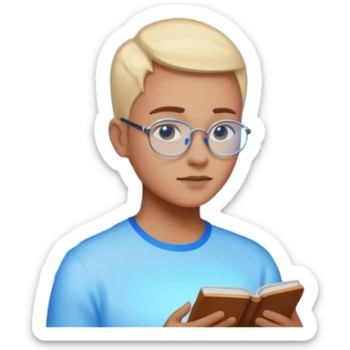 Window with person reading + blue light, Apartment Windows. sticker