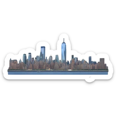 new york city skyline sticker