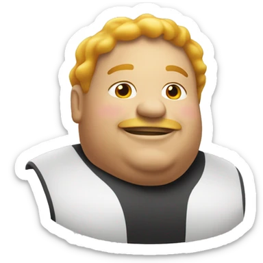 Fat person at McDonald’s  sticker