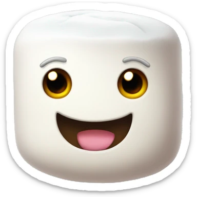 cute marshmallow sticker