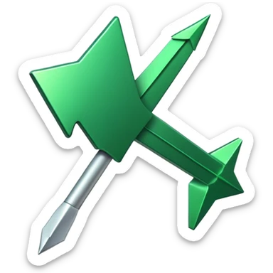 green arrow pointing up sticker