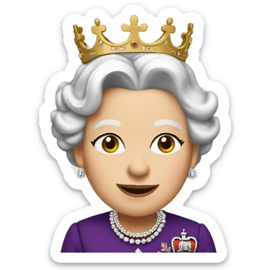 queen elizabeth sticker