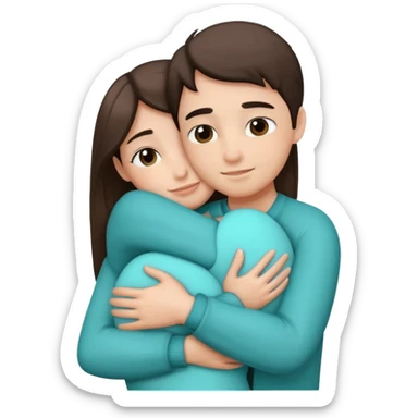 Teal hugs with Belles wording sticker