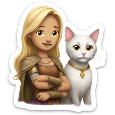 Fairytale with a cat sticker