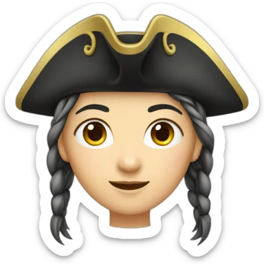 Female chinese pirate sticker