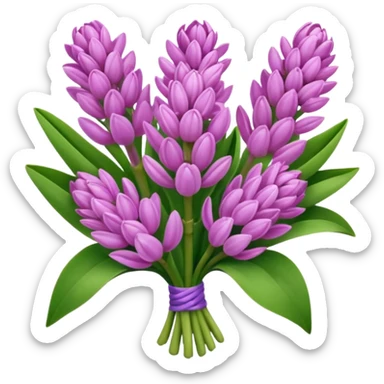 a light margenta bouquet of Hyacinth sticker