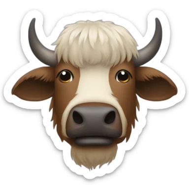 yak face sticker