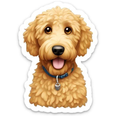 A golden groodle sticker