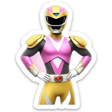 crystal power ranger full body sticker