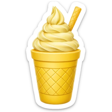 Dole whip in a yellow cup sticker