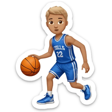 A person who plays basketball sticker