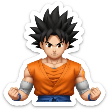 Goku powering up sticker
