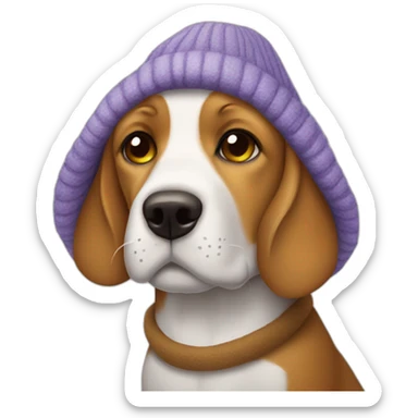 Beagle con gorrito para dormir sticker
