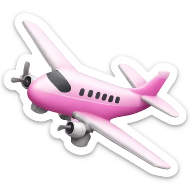 Pink airplane sticker