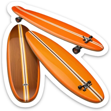 surfboard, Wooden Longboard sticker