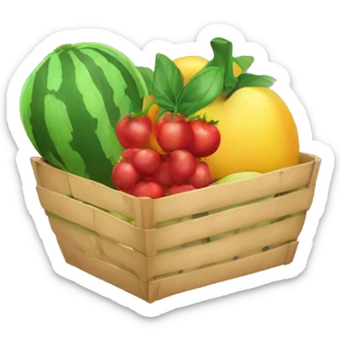 agricultural with fruits sticker