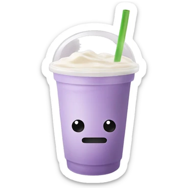 taro milk tea with boba sticker