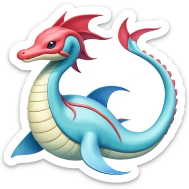 Koraidon-Milotic-Salamence-Fakémon-hybrid-creature (full body)  sticker