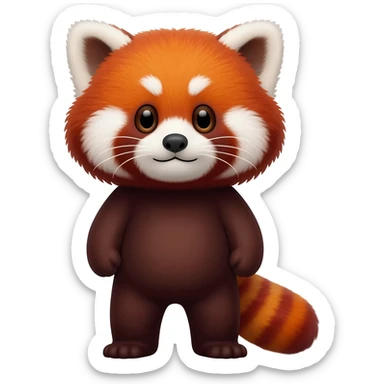 Red panda emoji sticker
