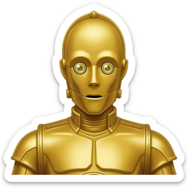 star wars and c3p0 sticker