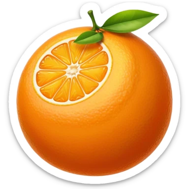genere moi une seule orange sans les yeux ni la bouche sticker
