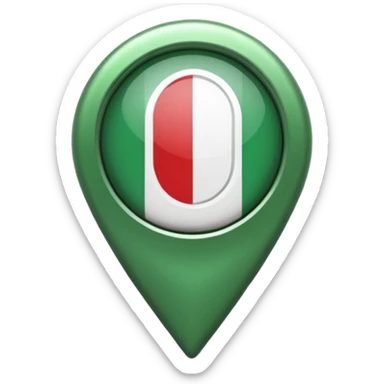 location pin italy green sticker