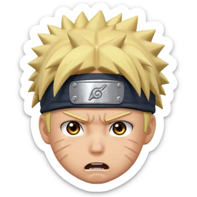 Related to chibi anime style characters of Naruto animes character who are angry only face   sticker