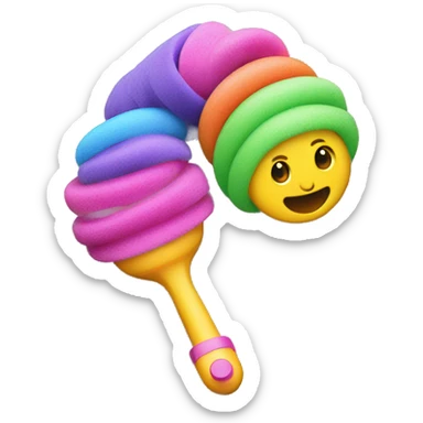 a  singleplastic colorful Velcro Curlers sticker