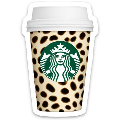 Cheetah print Starbucks cup sticker