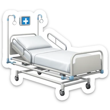 A hospital bed sticker