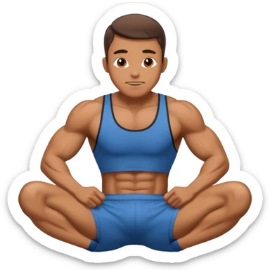 man doing sit-ups sticker